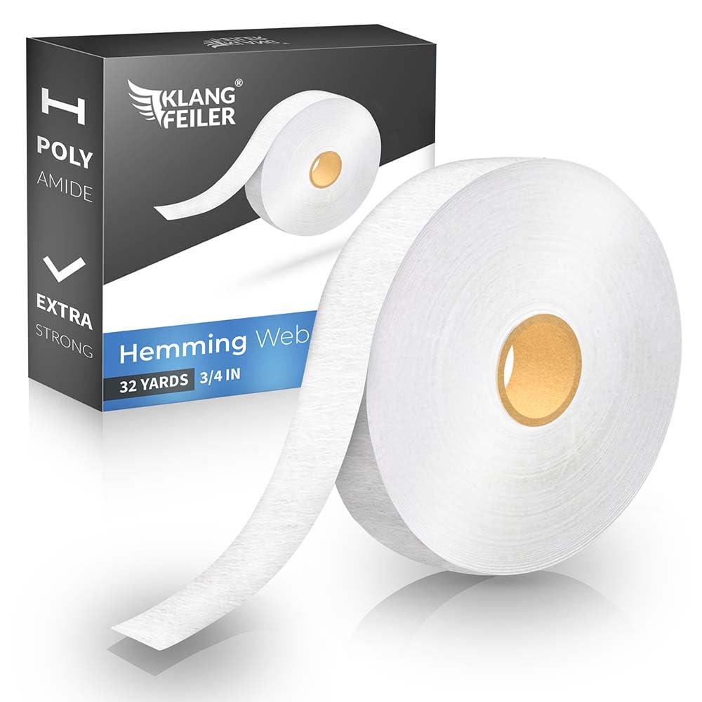 Klangfeiler Hemming Tape - 3/4 INCH x 32 Yards - Extra Strong - Iron-On Hem Tape Adhesive