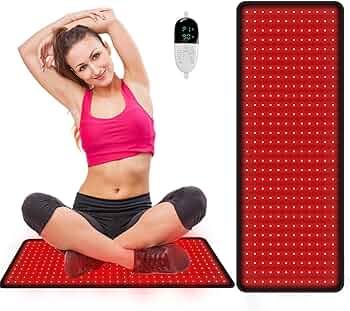 Red Light Therapy for Body, 31.5" * 11.8" Red Light Therapy Pad, Dual Chip Grade 360 LEDs 660nm & 850nm Infrared Light Therapy for Body Back Waist Shoulder Knee Joint Pain Relief, Gift for Women Men