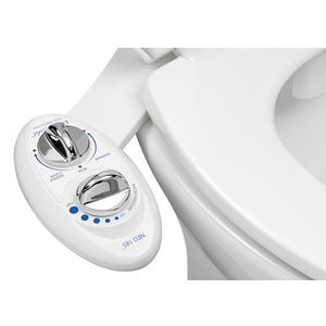 LUXE Bidet NEO 185  Dual Nozzle, SelfCleaning, NonElectric Bidet Attachment for Toilet Seat, Adjustable Water Pressure, Rear & Feminine Wash (White)