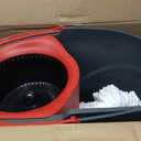 O-Cedar EasyWring Microfiber Spin Mop & Bucket Floor Cleaning System + 2 Extra Refills, Red/Gray