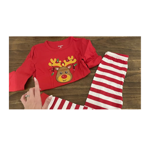 Benaive Matching Family Christmas Pajamas Set Holiday Pjs for Women Men Sleepwear (Multicolor, Reindeer, 6)