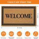 Kelarea Front Door Mat Natural Coco Coir Doormat with Heavy Duty Backing, 17" x 30" Non-Slip Easy to Clean Welcome Mats for Indoor Outdoor Entrance Porch