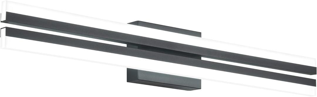 PRESDE 32inch LED Bathroom Light Fixtures Modern Black Bathroom Light fixtures Bath Vanity Light Bar Dimmable
