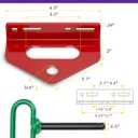 Zero Turn Mower Trailer Hitch Kit, 1/4" Thick Heavy Duty Steel Lawn Mower Trailer Hitch with Pin and Versatile Chain Slot, Includes Carriage Bolts, R Clip, Green and red Suit