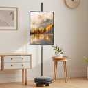 Adjustable Easel Stand for Picture Frames, Holds Frames Up to 64" Tall - Sturdy Metal Floor Easels for Art, Signs, Photos | for Home, Office, Gallery Display (Black)