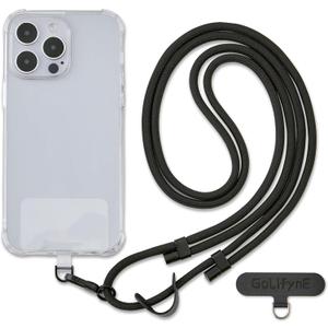 Universal Phone Lanyard, Anti-Theft Crossbody Strap for iPhone 16 Pro Max and Most Smartphones, Adjustable Cell Phone Neck Holder w/ 2 Non-Adhesive Tether Tabs for Men and Women, Black/Black Universal Phone Lanyard, Anti-Theft Crossbody Strap for iPhone 16 Pro Max and Most Smartphones, Adjustable Cell Phone Neck Holder w/ 2 Non-Adhesive Tether Tabs for Men and Women, Black/Black