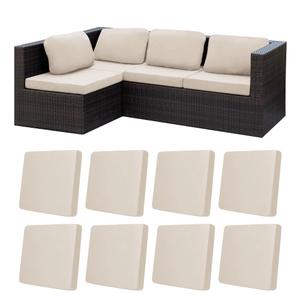 BIETYONE 8Pcs Stretch Patio Cushion Covers,Outdoor Couch Covers Replacement,Outdoor Couch & Sofa Slipcovers,for Patio Furniture Cushion Covers,Washable Reusable urniture Protector(Beige,8PCS)