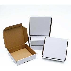 KBG Small Shipping Boxes 4X4X1 inch,White Corrugated Cardboard Mailers for Business,50 Pack Small Mailing Boxes Packaging Box Mini
