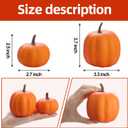 Artgar Orange Artificial Pumpkins, Harvest Decor Foam Pumpkin 8 PCS Set for Halloween Thanksgiving Fall Decorations, Realistic Faux Pumpkins for Festive Home Decor