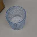 3 Pcs Blue Ripple Fitter Opening Lighting Fixture Replacements, E26 Base 1-5/8 Inch Fitter Glass Shades Cover for Ceiling Fan Wall Light and Pendant Light