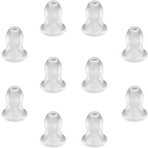 Replacement Mushroom Earbud for Motorola Kenwood Two Way Radio Coil Tube Audio Kits/Transparent Acoustic Tube Earpieces (Nipple Tips)