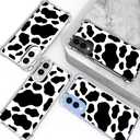 Hungo Compatible for Samsung Galaxy S25 Edge Case for Women Girls Design Cute, Girly for Women Girls Skin Cow Print