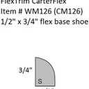 FlexTrim #WM126: 1/2" x 3/4" Flexible Base Shoe molding - 8' feet Long
