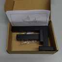 Toilet Paper Holder Matte Black Wall Mounted Post Pivoting Square Tissue Holders Roll Holder Hangers for Bathroom Commercial Toilet Paper Dispenser