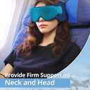 Inspireyes Travel Pillows for Airplanes, 360 Head Support for Long Flight, Soft Airplane Pillow with 3D Eye Mask for Sleeping, Stop Bobblehead, Airplane Headrest Gadgets, Light Black