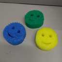 Funny Scratch Dish Smiley Sponge  Remove Stain & Odor Honeycomb SpongeDurable Household Kitchen Cleaning CottonPlastic Sponges (4PCS)