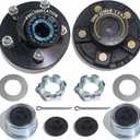 2 Sets Trailer Hub Kit 5 Bolt 4.5 L44649 Brearing and 1.25" I D Grease Seal,Trailer Axle Kit for 2000 lb 5 Lug Pre-Installed and Lubricated Trailer Hub Fits 1-1/16" Straight Spindle with Cap and Plug