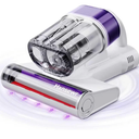 Mxnsewr Mattress Vacuum Cleaner, Ultrasonic Bed Vacuum Cleaner with 18Kpa Strong Suction, 150°F Heat & 253.7nm UVC Light, Intelligent Dual Cup, OneClick Dust Removal for Bed, Sofa, Pet Hair, White