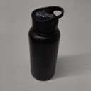 HASLE OUTFITTERS 32 oz Insulated Water Bottle Stainless Steel Double Walled Vacuum Sports Water Bottle with 2 Lids (Straw and Spout Lid) for Gym Camping Hiking(Black,1)