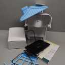 Osoeri Bird Feeder with Camera - Solar Smart Bird Feeder with AI Identify, 1080P HD Auto Capture Birds Video, Real-Time Alerts, Gifts for Family and Friends, 2.4GHz WiFi (Single Bin, Blue white)