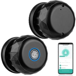 Fingerprint Door Lock, Smart Door Knob - 3-in-1 Entry (Fingerprint/APP/Key) for Home Security, 50 User Capacity, Real-Time Access Logs, Easy Install - for Bedroom, Office, Apartment