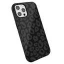 LoeoeL for iPhone 12 Pro Max Case Cheetah Print, Leopard Pattern Phone Case for Women Girls, Girly Cute Thin Slim Hard Shell Plastic Phone Cover, Luxury Aesthetic Trendy Retro Animal Design, Black