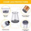 48 Pack Chair Leg Floor Protectors Small, Chair Feet Protectors for Hardwood Floors,Silicone Chair Leg Caps Covers Pads, Floors from Scratching and Reduce Noise(Fit:8/16"-15/16")