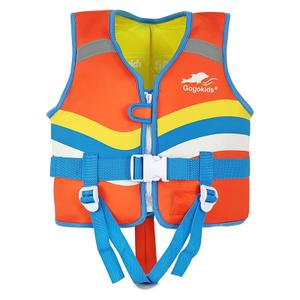 Gogokids Kids Life Jackets Swim Vest - Toddler Life Vest Learn to Swim, Unisex-Child Swim Trainer Vest with Emergency Whistle & Adjustable Safety Strap (Orange, M)