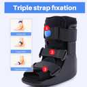 Inflatable Walking Boot, Air Cam Walker Fracture Boot Orthopaedic boot for Sprained Ankle, Short Air Walker Brace for Broken Foot Achilles Tendon Injury Black (X-Large)