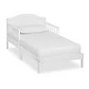 Dream On Me Sydney Toddler Bed in White, Greenguard Gold Certified, JPMA Certified, Low To Floor Design, Non-Toxic Finish, Safety Rails, Made Of Pinewood