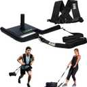 Speed Training Pull Sled, Workout Weight Sled for Upper Lower Body Speed & Strength Development, Endurance & Cardio Training, Helps Build Knee Strength, Compatible with 2" Weight Plates