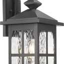 Darkaway Large Outdoor Light Fixtures Wall Mount, 21inch Outside Wall Lights Exterior Lighting Fixture with Water Ripple Glass Outdoor Wall Sconce for House Porch Hallway Garage Front Door, 21.2"