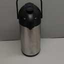 Cresimo Coffee Carafe for Keeping Hot 102oz Airpot Coffee Dispenser with Pump & Stainless Steel Table Tent Signs - 3L Airpots for Hot Beverages - Easy-to-use Insulated Coffee Carafe & Beverage Labels