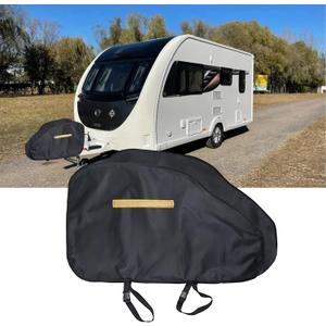 Caravan Hitch Cover - Waterproof Trailer Jack Cover Universal Trailer Hitch Covers Rain Snow Dust-Proof Hitch Ball Cover - 36" L24" W6" H, Black