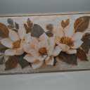 Canvas Abstract Wall Art for Living Room Bathroom Restaurant Depiction Golden Flowers Painting Wall Decor for Bedroom Office Decor Printing Artwork Pictures Home Decor 24x48 in Wood Frame