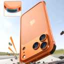 OATSBASF Bumper Case for iPhone 17 Pro Max, Compatible with Magnetic, Aluminum Frame Slim Design, Separate Metal Lens Protector, Shockproof Phone Cover 6.9 inch, Orange
