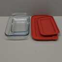 8-Piece Deep Glass Baking Dish Set with Plastic lids,Rectangular Glass Bakeware Set with Lids, Baking Pans for Lasagna, Leftovers, Cooking, Kitchen, Freezer-to-Oven and Dishwasher, Gray