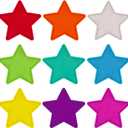 Seajan 108 Pcs Star Cutouts for Bulletin Board Chalkboard Paper Star Cutouts Decor Assorted Colors Star Accent for DIY Craft Projects Rustic Party Supplies 3.5 Inch
