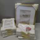 eletecpro Aluminum Gallery Wall Frame Set of 10, Including 2Pcs 8x10, 4Pcs 5x7, 4Pcs 4x6 Photo Frames for Wall or Tabletop Display, Multiple Sizes Picture Frames Collage Wall Decor, Gold