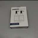 Emerson Essentials Soap Dispenser, Dish Soap Dispenser, Soap Dispenser Bathroom Set, Hand Soap Dispenser, Kitchen Soap Dispenser Set, Glass Soap Dispenser with Pump and Labels | 16 Oz, 2-Pack (Black | Black)