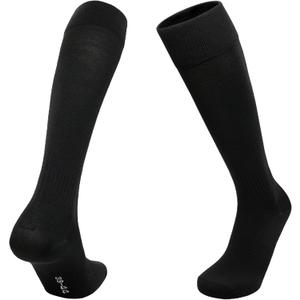 IZUS Summer Sport Compression Socks Spring Knee High Sport Athletic Socks for Adult Teens Soccer Softball Baseball Football (Black)