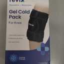 REVIX Ice Wrap for Knee Discomfort, Reusable Knee Ice Pack Wrap with Cold Compress Therapy for Muscle Ache, Promotes Post-Workout Recovery, Soft Plush Lining, Black