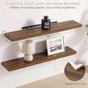 Vivelove Walnut Floating Shelves 36 x 8 Inch, 8 Inch Deep Shelf, Set of 2, 36"Wx8"Dx1.4"H