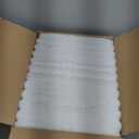 Wimarsbon Storage Ottoman,Soft Faux Fur Footstool with Padded Seat, Small Reading Vanity Chair, Footrest with Wood Tray for Couch, Mini Coffee Table or Display Stand (Cream)