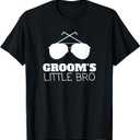Grooms Brother Gifts Brother of the Groom T-Shirt for Men, Black, Small, Short Sleeve, Classic Fit, Wedding, Celebration