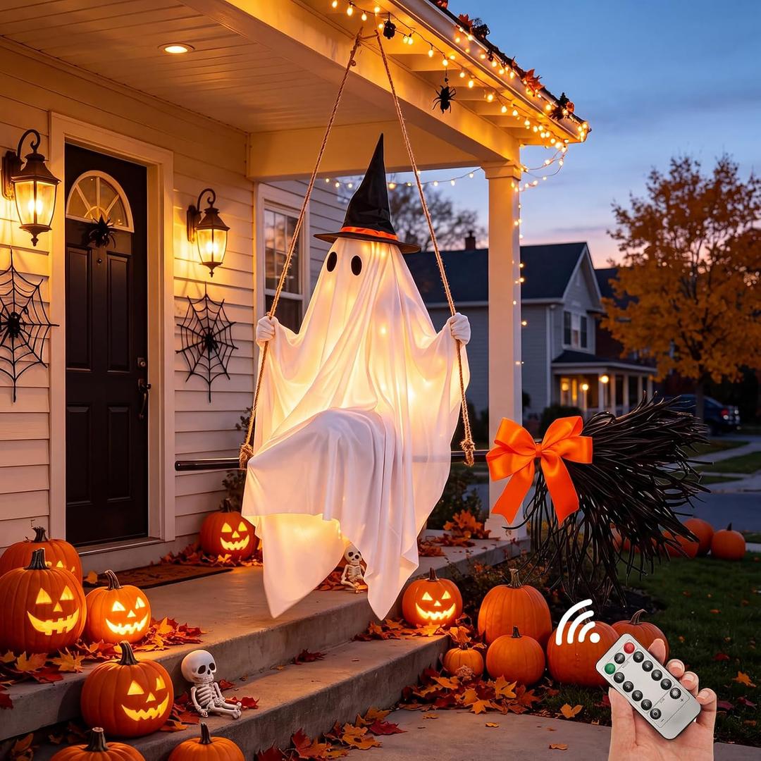 6FT Halloween Hanging Ghos324324coration with Remote Control