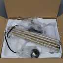 Gold Floor Lamp, Standing Lamp, 58" Tall Lamps for Living Room, Simple Pole Lamp with White Shade, On/Off Foot Pedal, Bright Corner Lamp for Kids Room Bedroom Office Decor(E26 Base, NO Bulb)