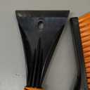 EcoNour 27" Aluminum Ice Scrapers for Car Windshield | Car Snow Scraper Window and Snow Brush with Ergonomic Foam Grip Winter Accessories (Orange)