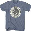 American Classics Stevie Ray Vaughan Guitarist and Double Trouble Stevie Playing Guitar Adult Tee (XX-Large, Blue)