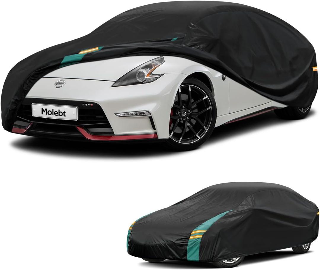 Coupe Car Cover Waterproof All Weather for Automobiles, Universal Fit for Porsche Boxster, Nissan 370Z/350Z, BMW Z4, Subaru BRZ, etc. Rain Winter Sun Protection. (Length: 166"-178")